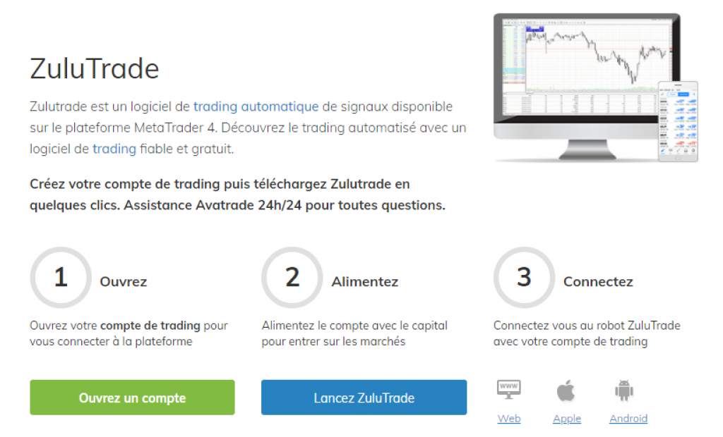 AvaTrade - ZuluTrade - Etape - Copy Trading