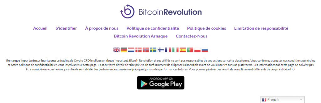 Bitcoin Revolution - Bas de Page