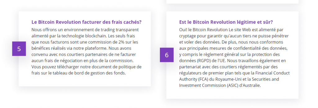 Bitcoin Revolution - Coûts et frais