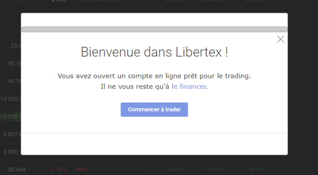 Libertex - Compte démo