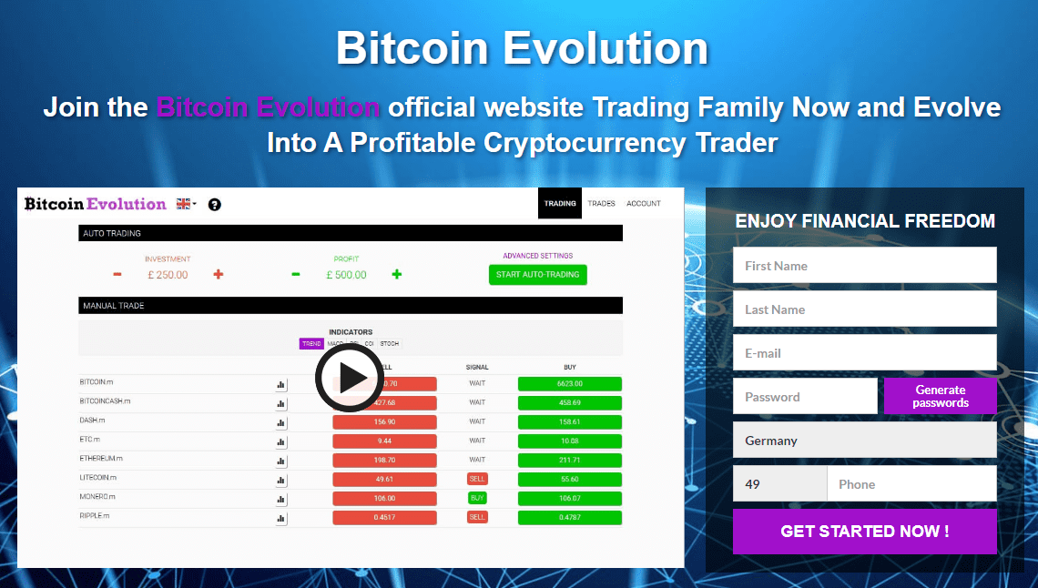 Bitcoin Evolution Comment ouvrir un compte?