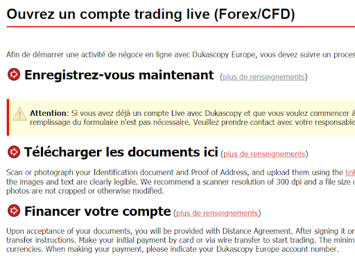 Dukascopy Ouverture du Compte Compte Forex MT4