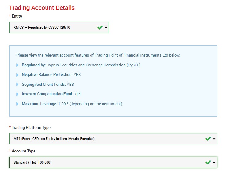 Metatrader 4 Compte réel Détails du compte de trading