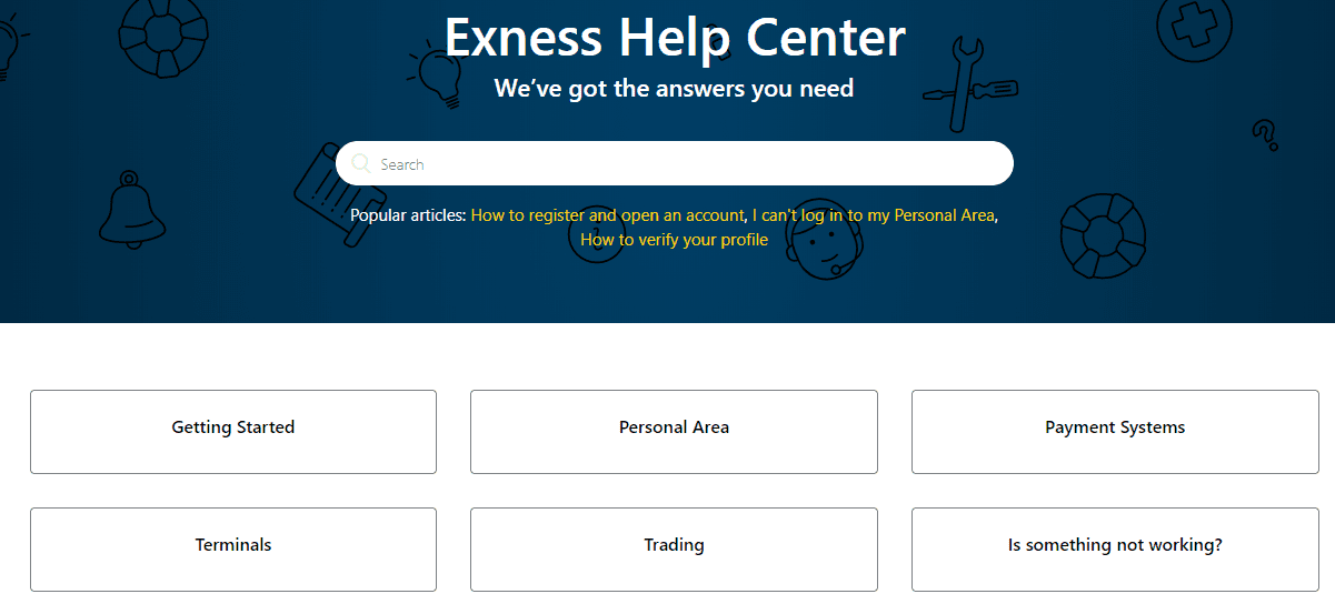 Exness Support client