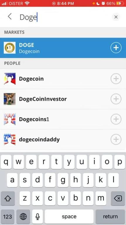 Dogecoin Recherchez et tapez DOGE sur eToro