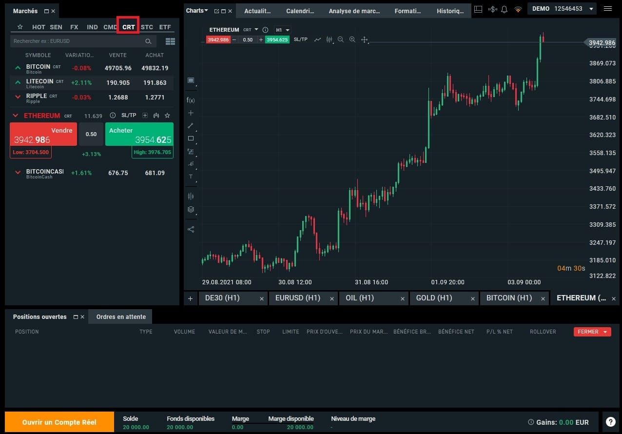Ethereum Connectez-vous à la xStation 5