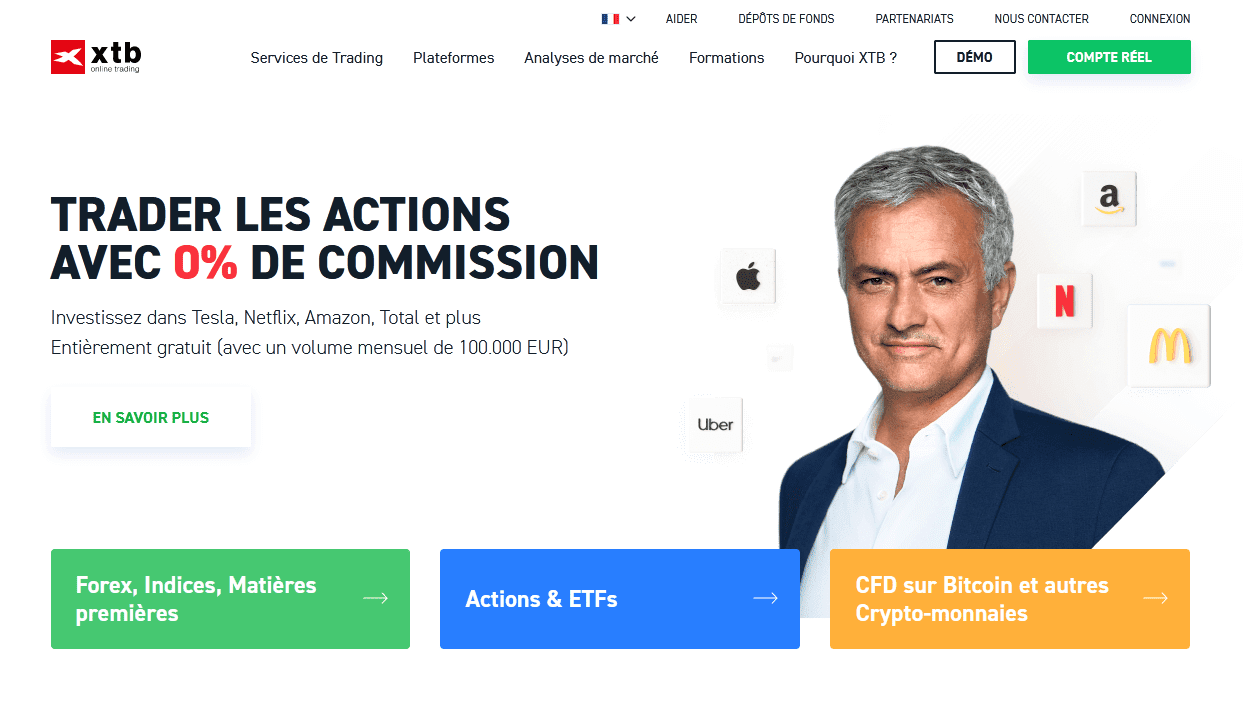 Brokers Crypto Aller à la page d'accueil du XTB