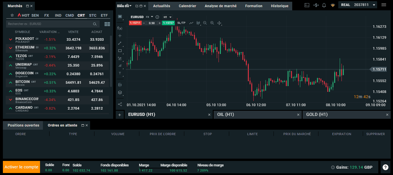 Brokers Crypto Plateforme xStation 5 XTB