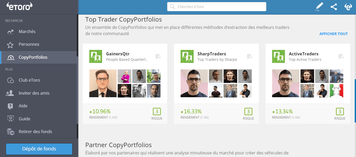 eToro CopyPortfolios