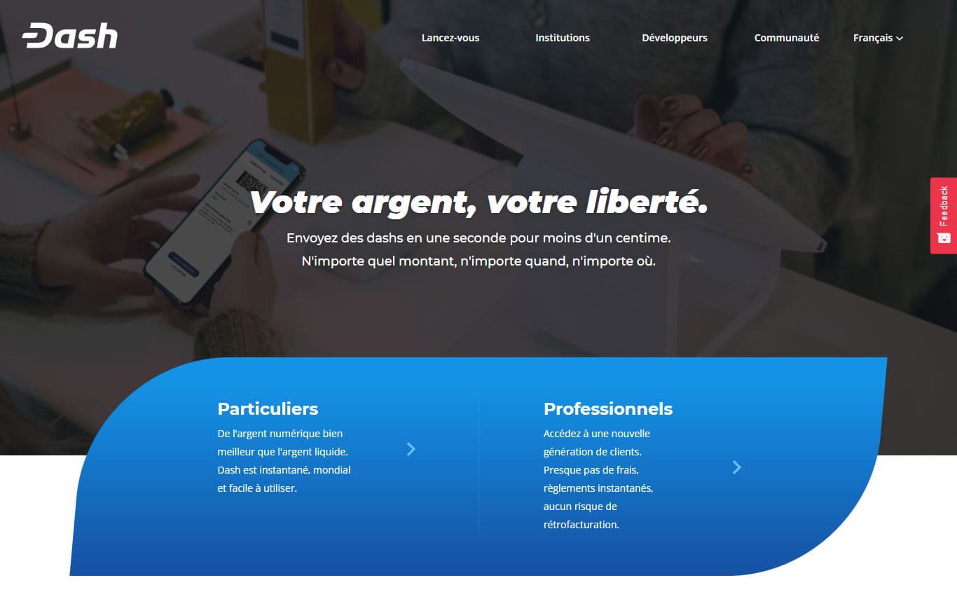 Acheter Dash Le site Web Dash