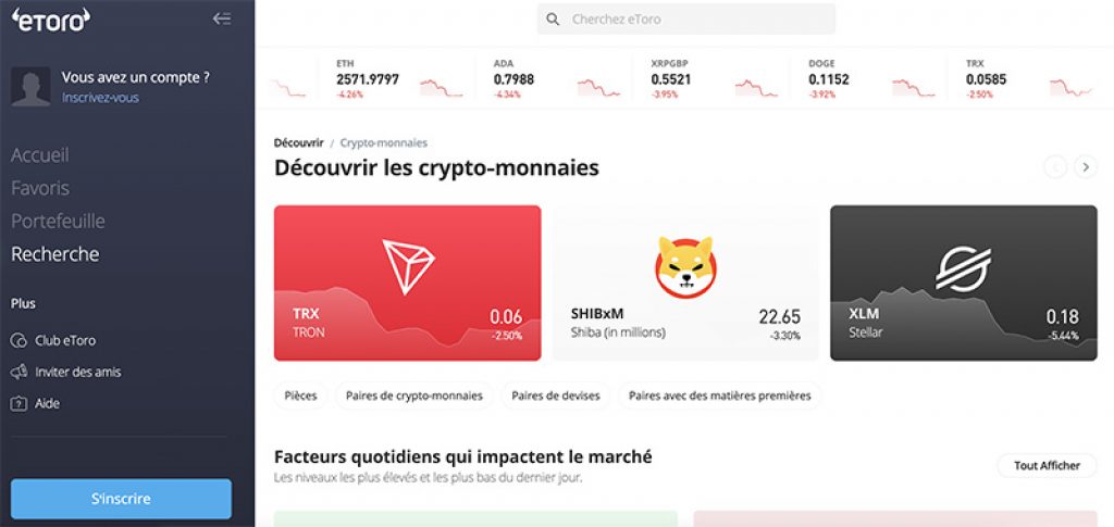 etoro capture de ecran