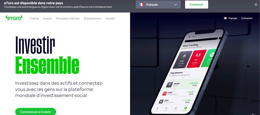 capture d'ecran etoro